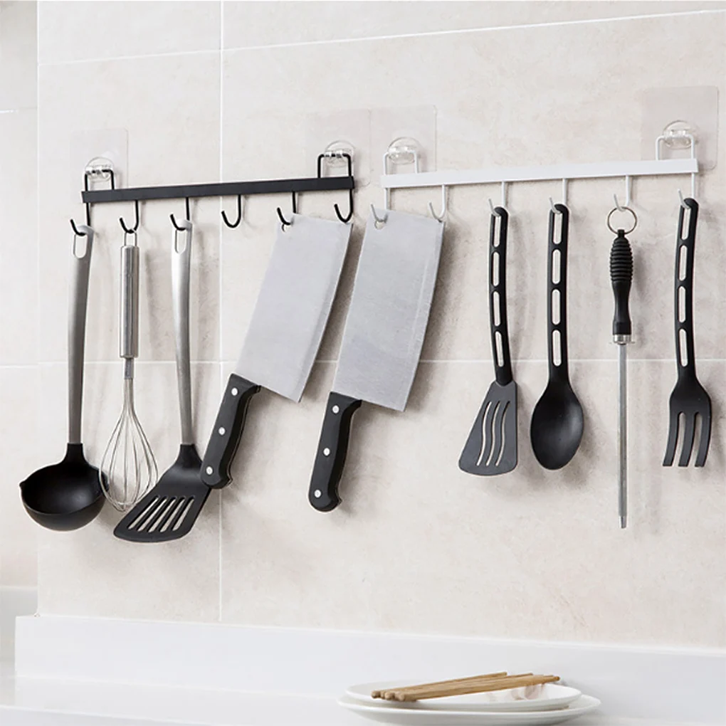 

Hook Rack Rail Wall Hangers Mounted Coat Hat Hanger Entryway Kitchen Utensil Towel Jacket Hanging Stand For Kitchen Bathroom