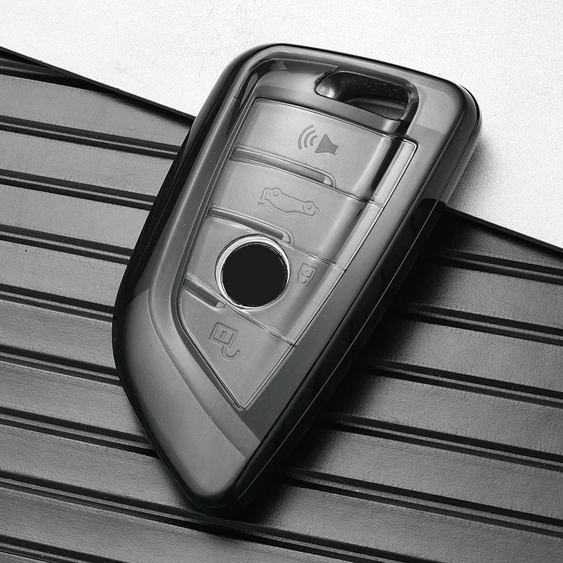 

Прозрачный чехол для автомобильного ключа из ТПУ для Bmw F20 G20 G30 X1 X3 X4 X5 G05 X6 X7 G11 F15 F16 G01 G02 F48 Аксессуары Держатель в виде ракушки