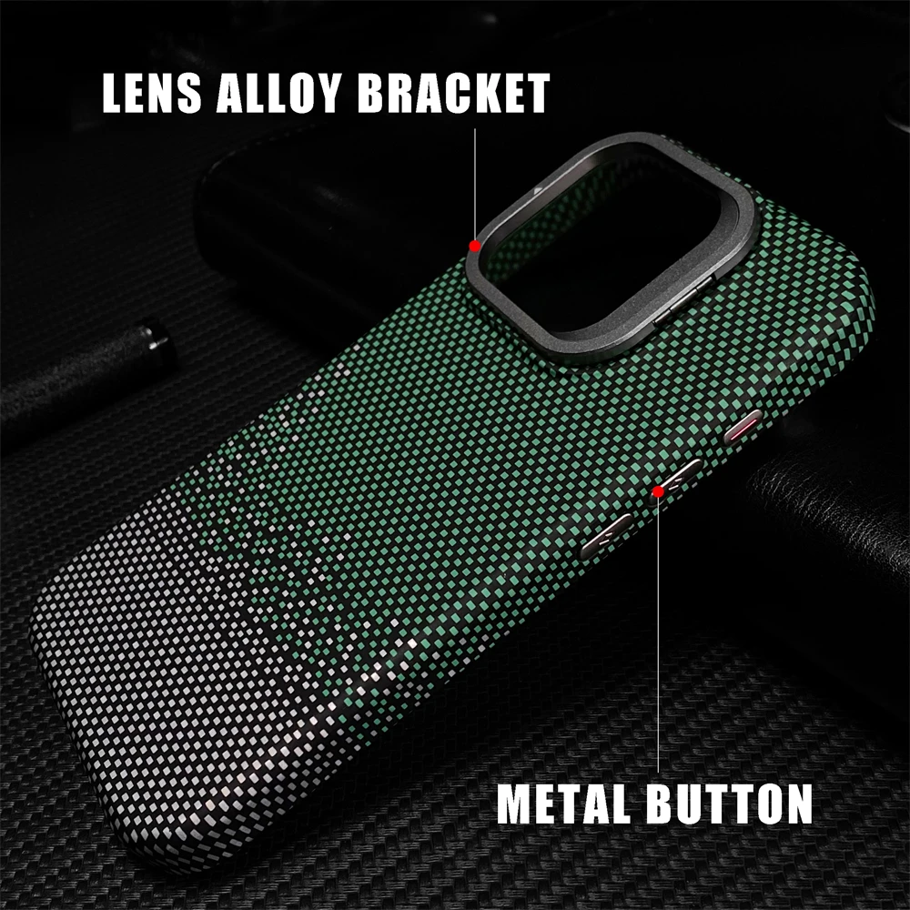 Металлический чехол для iPhone 16 15 14 13 Pro Max Magsafe Mganetic