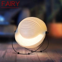 fairy modern table lamp creative led white pleated lampshade desk decorative bed light for home