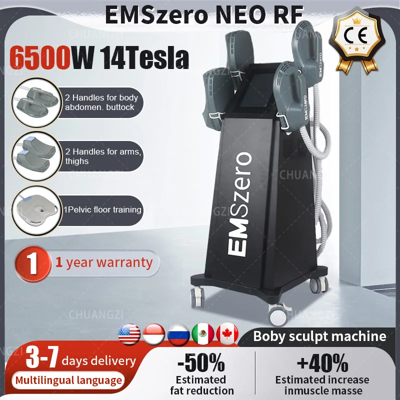 

14 Tesla DLS-EMSLIM Muscle Stimulate Fat Removal Body Slimming Butt Build Sculpt Machine EMS EMSzero Weight Lose for Salon