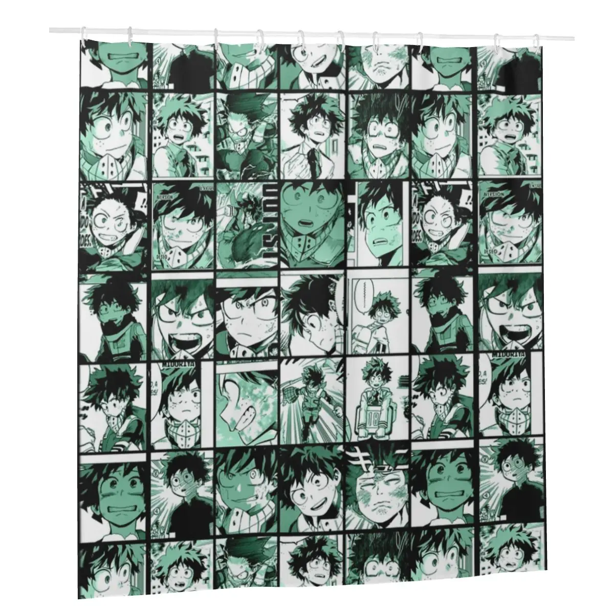 Занавеска для душа Midoriya Izuku с коллажем занавеска ванной из полиэстера ванны