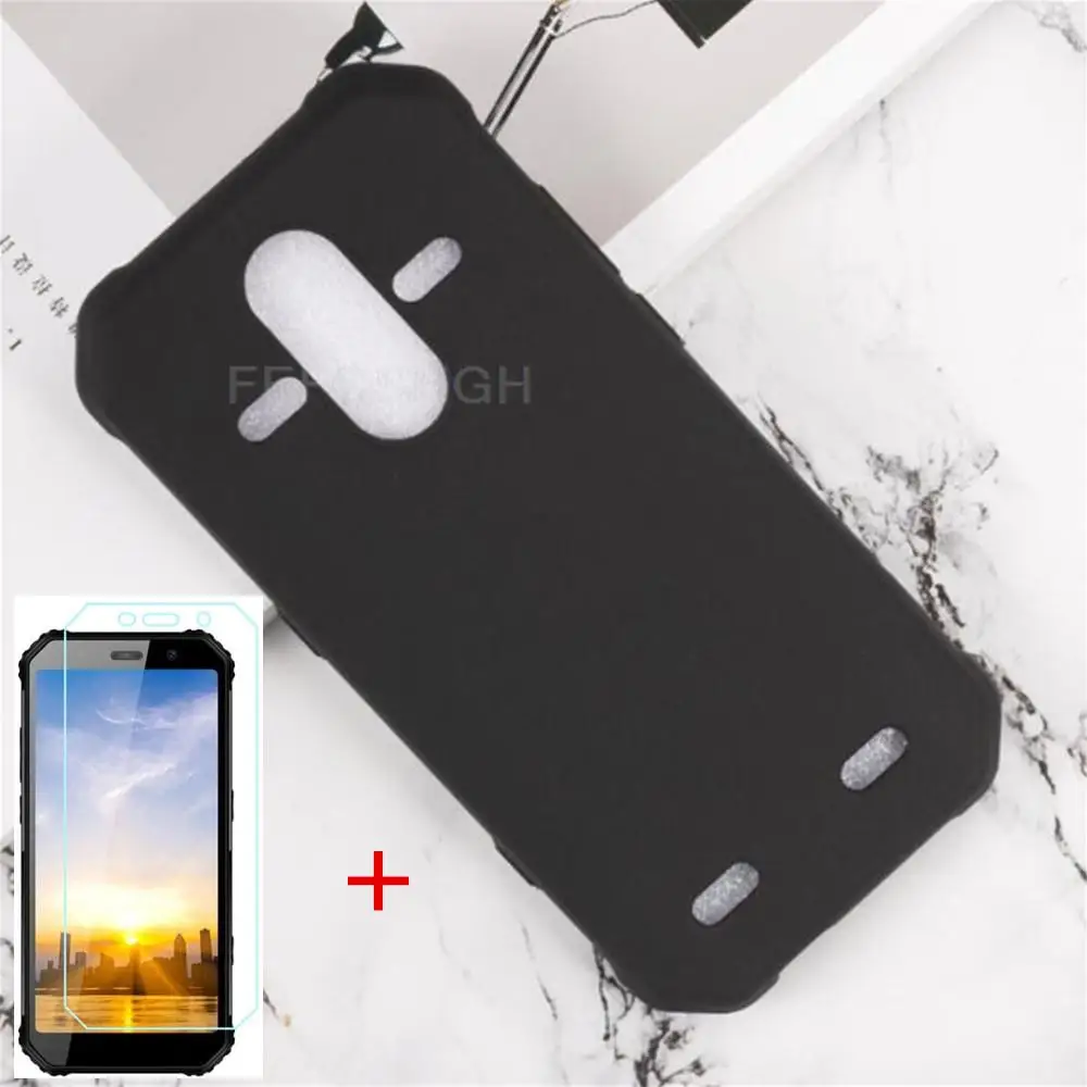 

Phone Case For AGM H1 Case Silicon Back TPU Cover For AGM H1 Tempered Glass Screen Protector