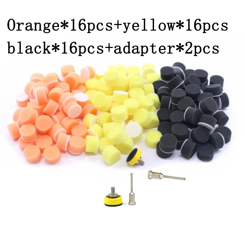 

1 дюйм, 25 мм, набор плоских полировальных подушечек, 2/50 шт., несколько цветов, крючок и петля для полировки и вощения, автоматический вращающийся инструмент Dremel