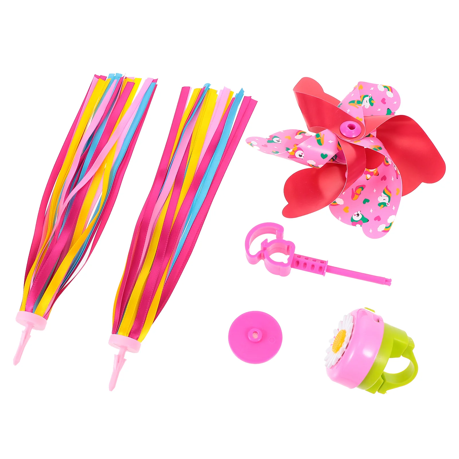 

Streamers Bike Bell Handlebar Grips Decoration Children Scooter Accessories Tassel Cycling Ribbons Kids Windmill Ribbon Bells