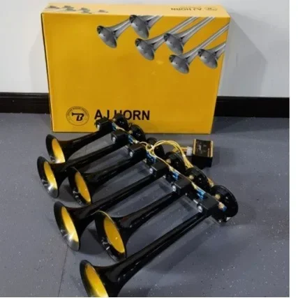 

12/24 В шесть трубок тридцать шесть тонов автомобильный музыкальный звуковой сигнал грузовик электронное управление металлическая трубка музыкальный воздушный звуковой сигнал с кнопкой