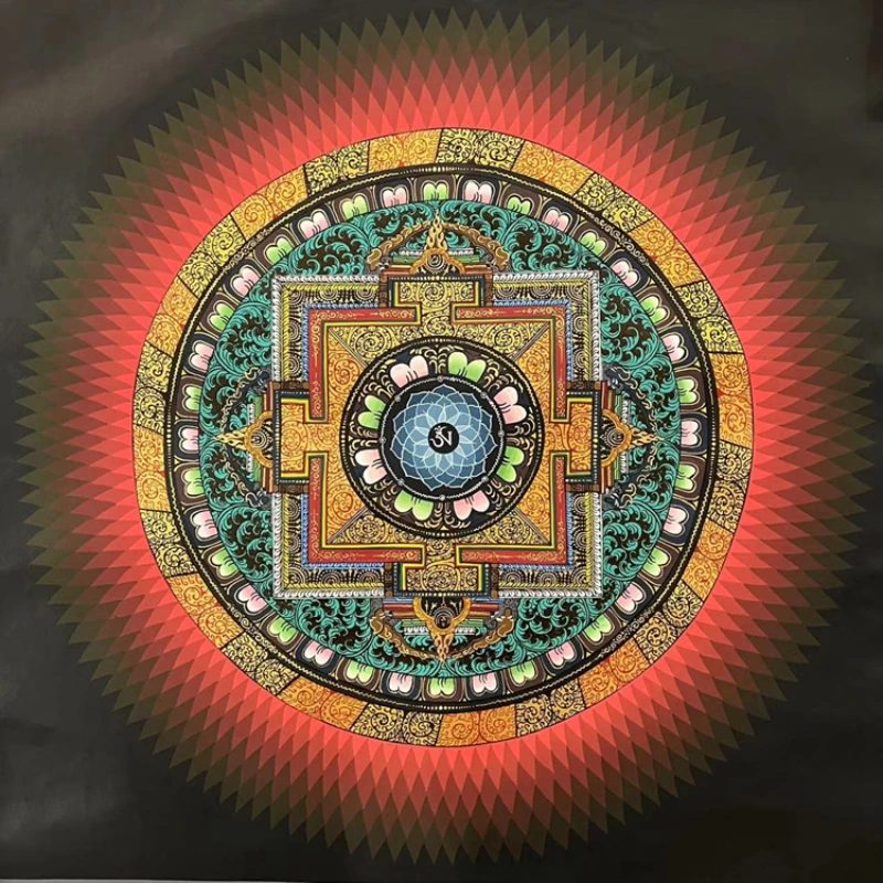 Изысканная картина Thangka с алмазным колесом подвесная шестью символами для