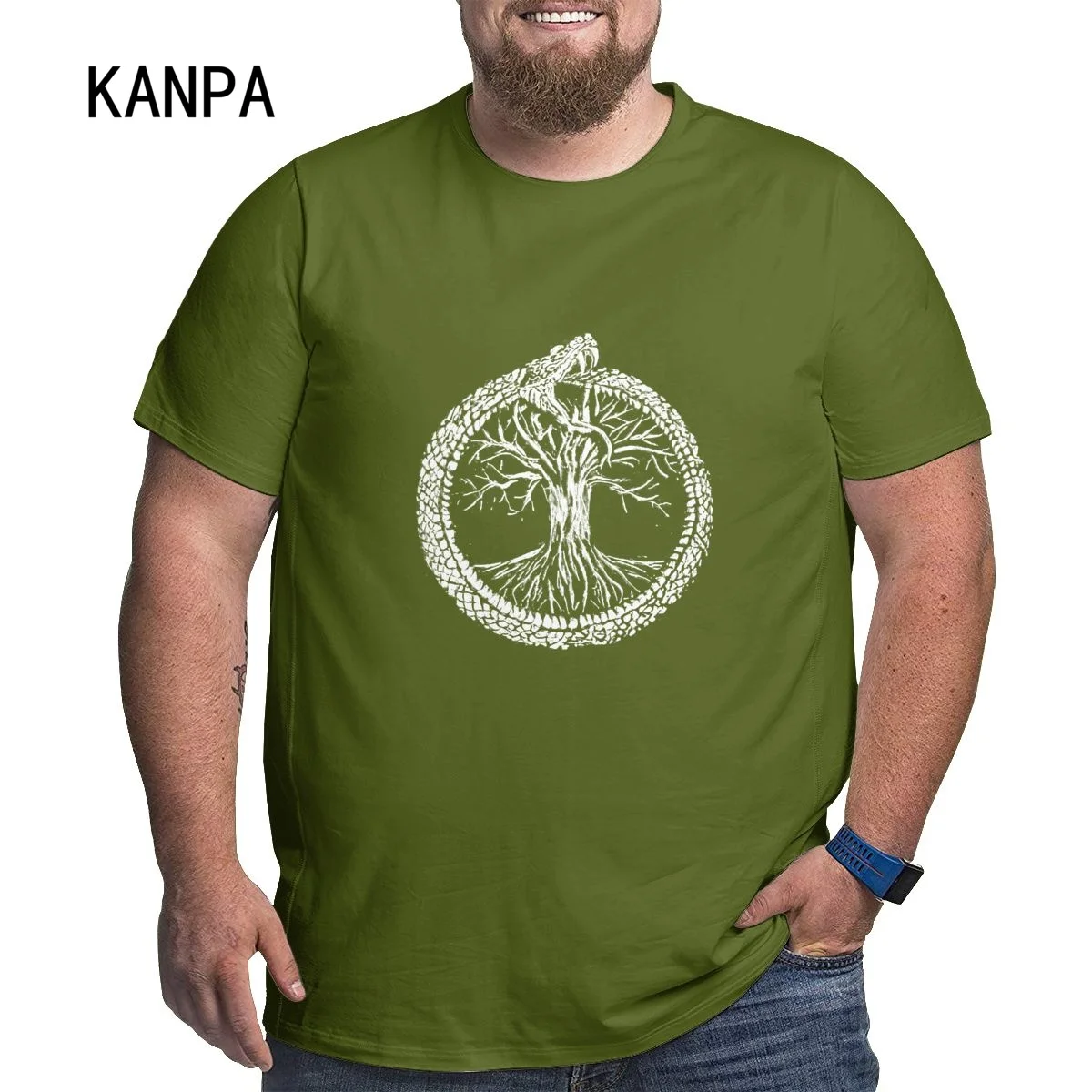 

Funny tree Grown Viking Roots Retro Short Sleeve Tee Viking Roots print men's T Shirt 100% Cotton Tops Oversized T-shirt Green