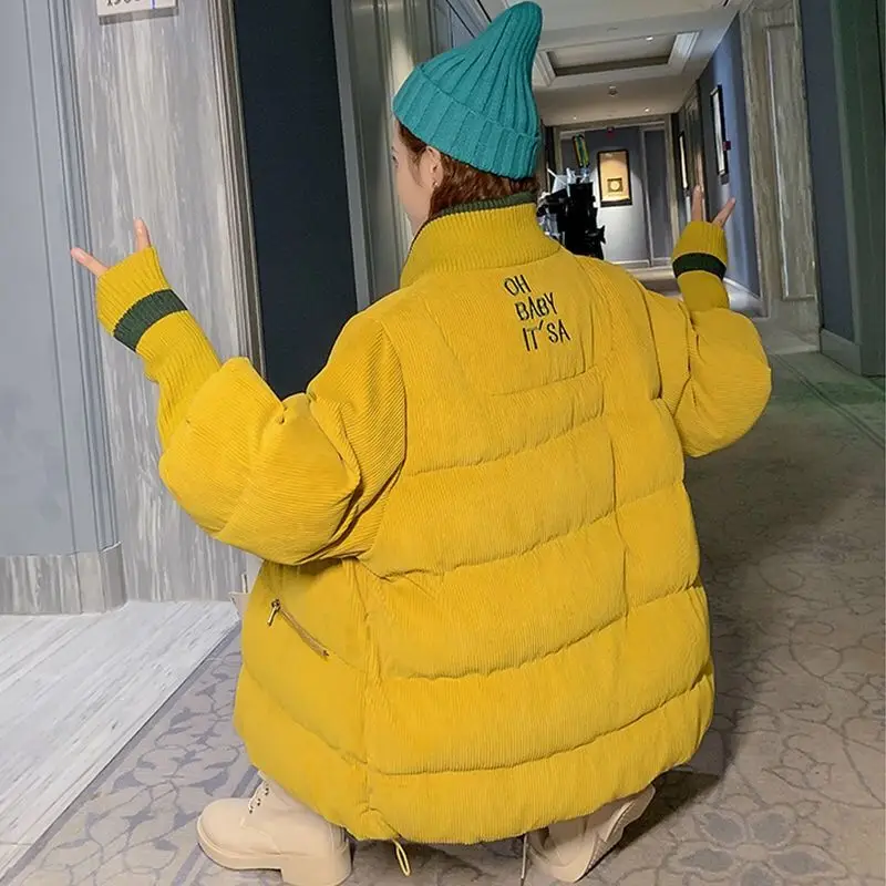 Winter Women's Cold Coat Parkas Super Hot Coats Corduroy Jackets Harajuku Cheap Wholesale Women Clothes Korean Fashion Loose