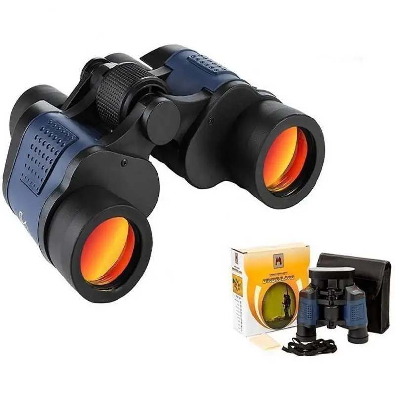 

80x80 Binoculars Low Light Night Vision BAK4 Prism Waterproof Binoculars with Compass and Carrying Lanyard for Outdoor camping