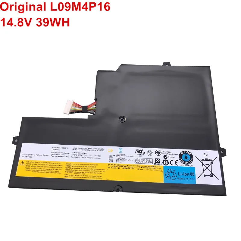 

14.8V 39WH New Genuine Original Laptop Battery L09M4P16 57Y6601 For Lenovo IdeaPad U260 0876-32U 0876-33U 0876-34U Notebook