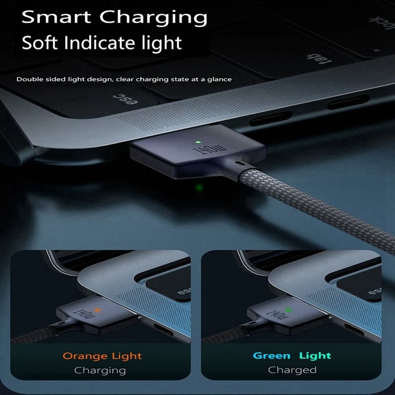 Магнитный кабель для быстрой зарядки PD 140 Вт