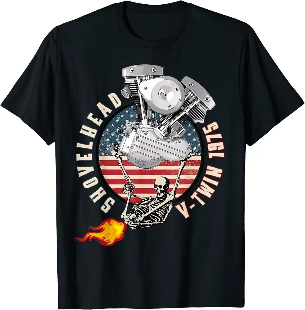 

1975 Hd Shovelhead Vtwin Flame Farting Motorcycle Americana T-Shirt