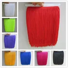 Новинка, 10 ярдовпартия, 25 см, длинная полиэфирная кружевная бахрома с кисточками, кружевная отделка, лента для шитья, латинское платье, сценическая Штора для одежды, аксессуары для творчества