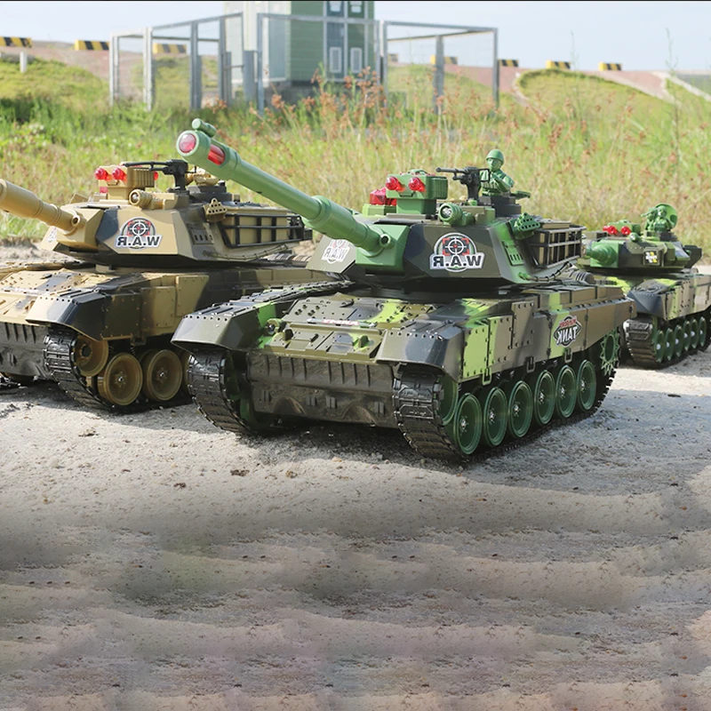 44 см танк с дистанционным управлением 2,4G большой Радиоуправляемый Танк военные автомобили Боевая борьба Запуск внедорожник гусеничные электрические игрушки для детей подарок
