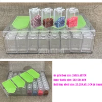 64 grids diamond painting storage box portable bead storage large container 5d stone diamond embroidery accessories tools