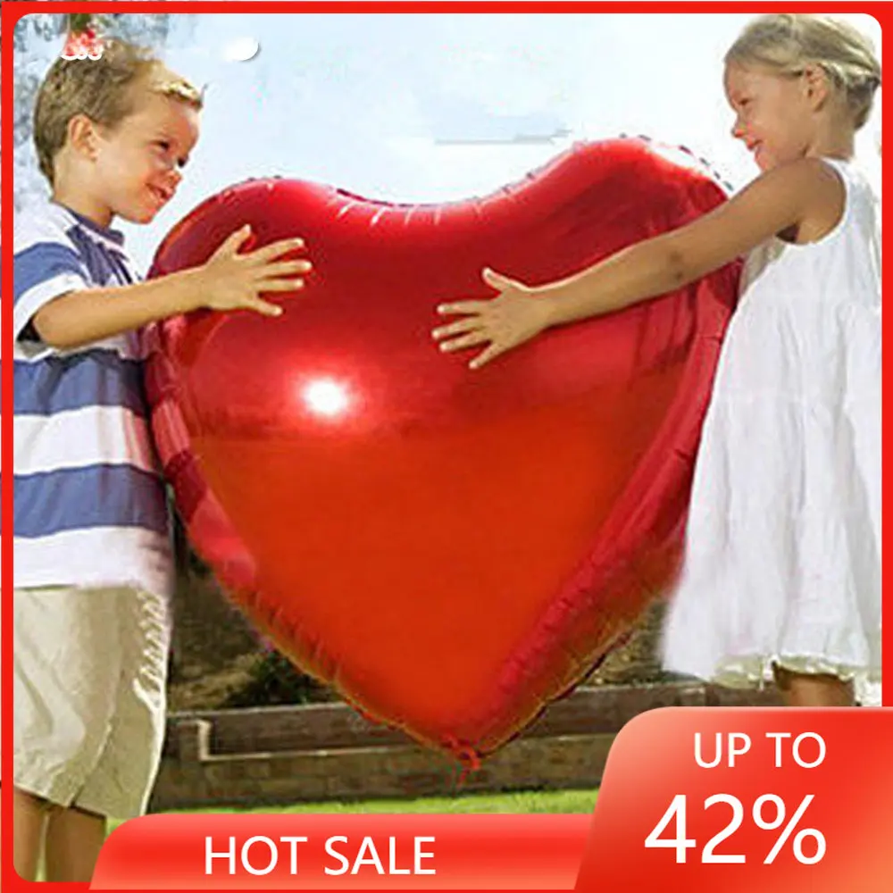 

Heart Balloon 75cm Red Heart Shape Air Party Balloons Valentines Day Wedding Love Decorations Marriage Supplies Foil Balloons