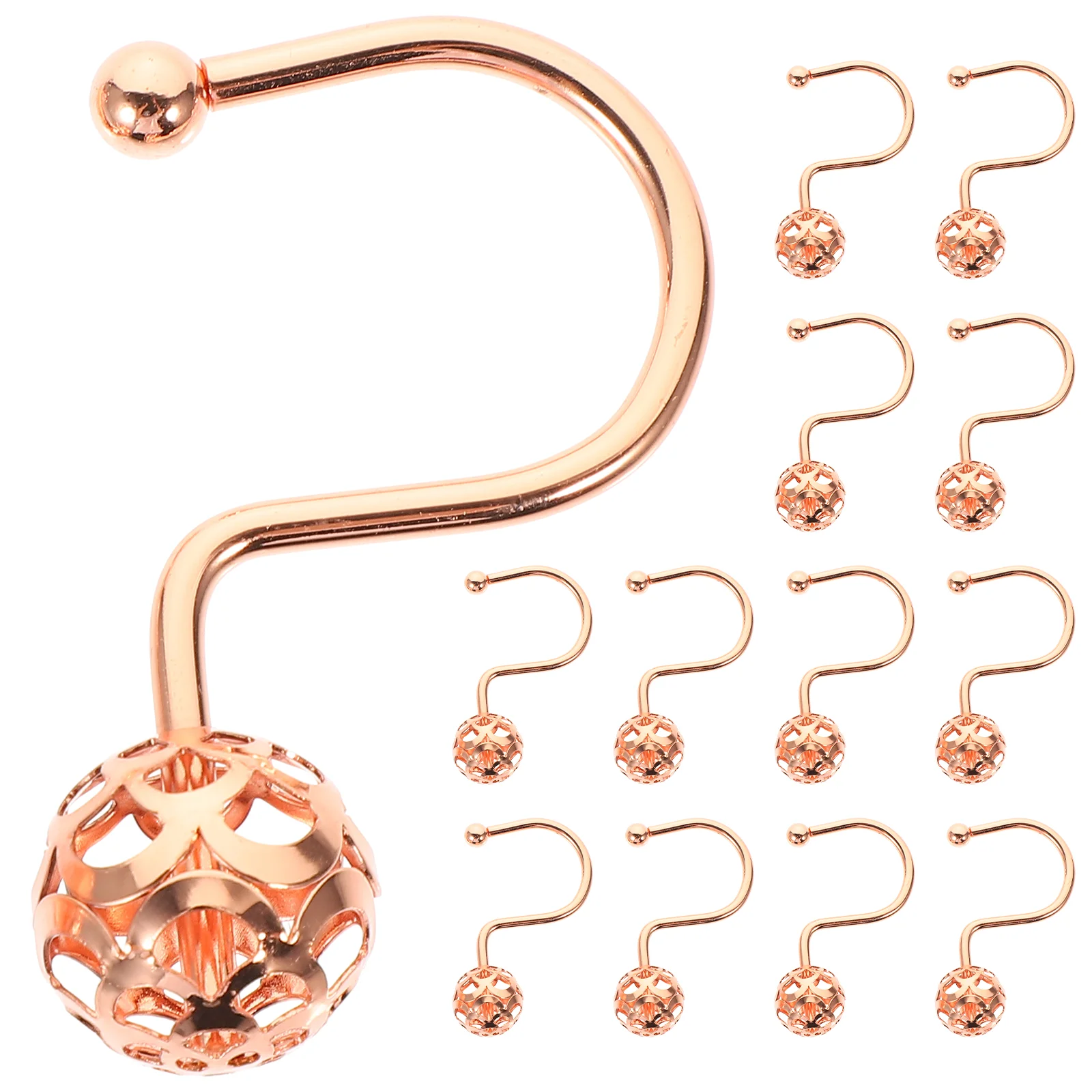

Hooks Shower Curtain Rings Bathroom Hanger Curtains Hangers Rod Metal Bath Half Rodssemicircle Round Kitchen Bedroom Hook Towel