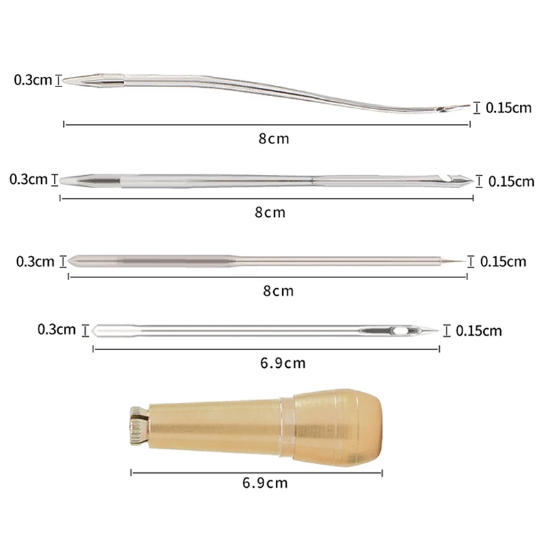 Набор Для Шитья Кожи Своими Руками С Костяной Ручкой Игла Нейлоновая Нить