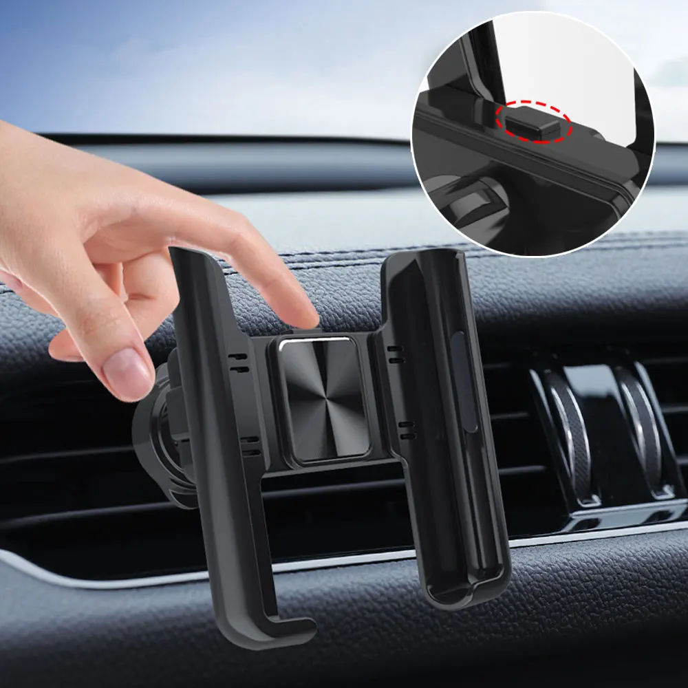 

Car Phone Holder 360° Rotation Stand for Cell Phone Universal Gravity Auto Phone Holder In Car Air Vent Clip Mount GPS Support