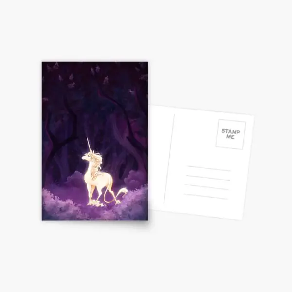 

Открытка с изображением единорога в сиреневой древесине, Модная фотография в подарок, Современная эстетика, фотооткрытка, жизнь, простая му...