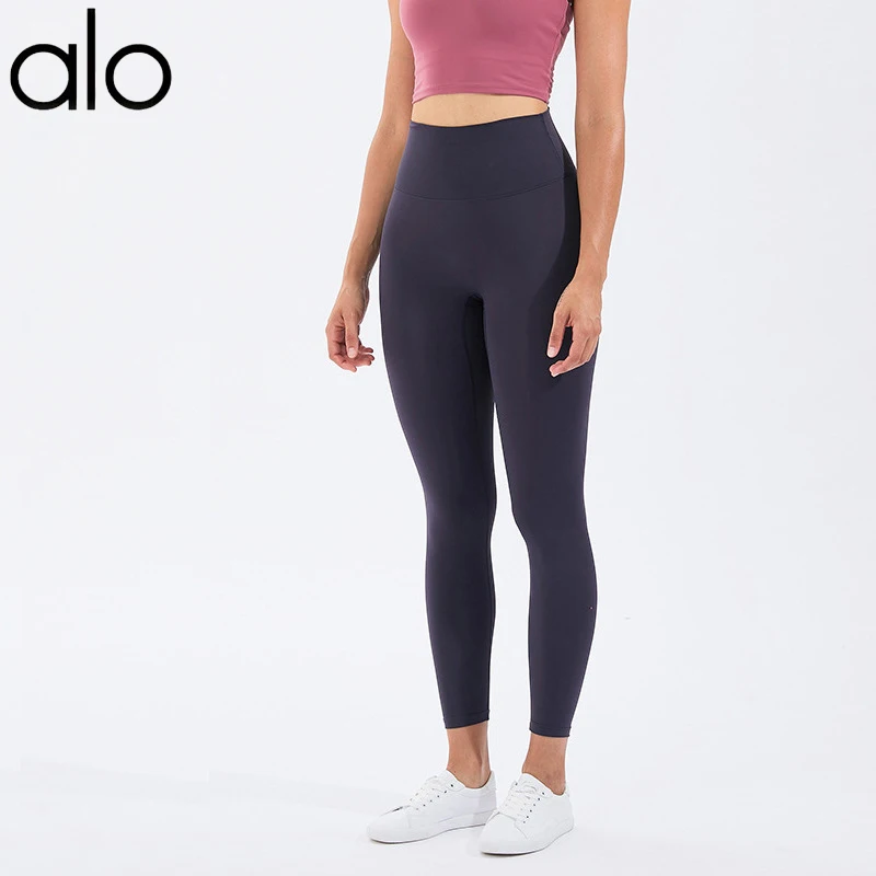 

Alo Yoga Naked Girls Sports Leggings High Waist Running Gym Tights With Pockets Fitness Scrunch Butt Exercise Pants For Women