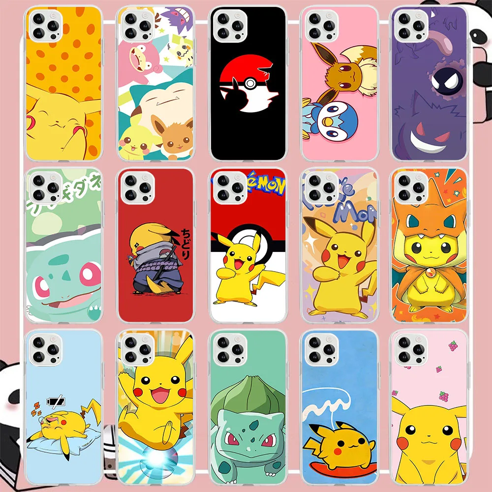 SK-48 Силиконовый чехол с рисунком Пикачу для Moto E20 E30 E40 G42 G60 E6 E6S E6i E7 G30 G20 G50 G32 G23 G52 G22