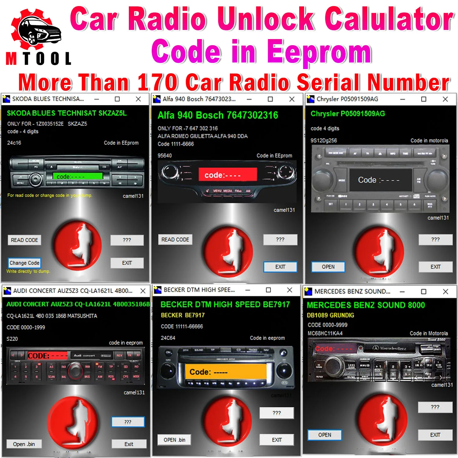 Автомобильный радиоприемник радиоразблокировочный код радиолокатор в Eeprom для