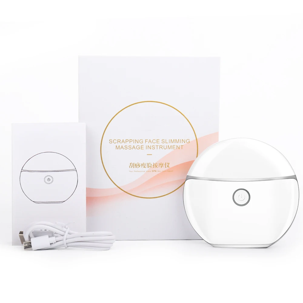 Вибрирующий массажер для лица с подогревом Электрический гуаша терапевтическая