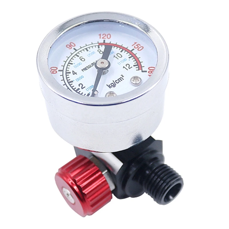 

1/4 Air Regulator with Pressure Gauges, In-Line Air Regulator, Spray Guns Regulator