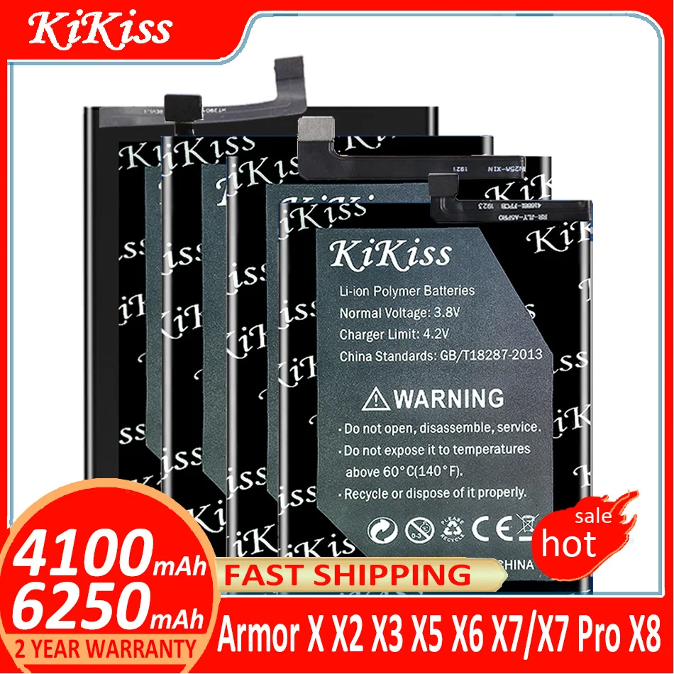 

KiKiss Battery For Ulefone Armor X X2 X3 X5 X6 X7//X7 Pro X7Pro X8 Batterij + Track NO