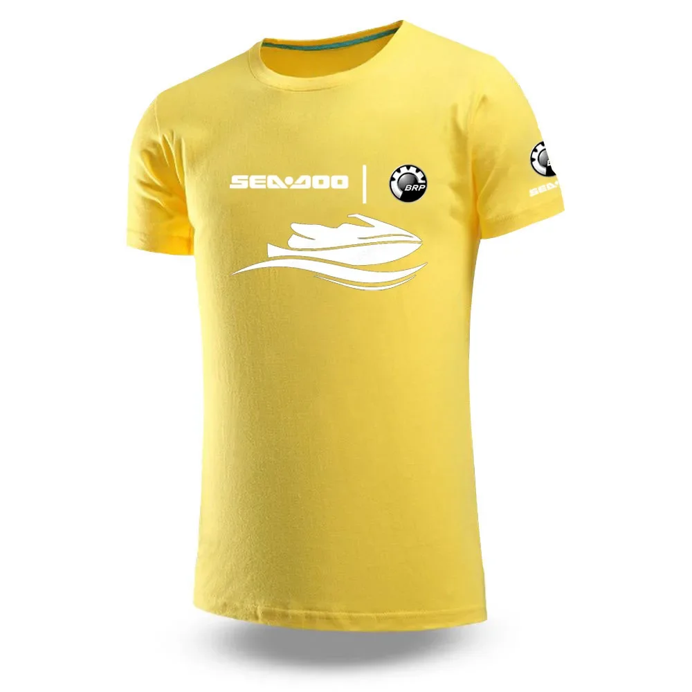 Лето 2024 модная мужская футболка Sea Doo Seadoo Moto с принтом удобные топы для отдыха и