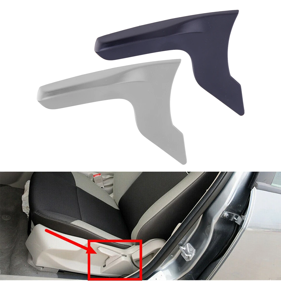 

LHD 2pcs Front Left Seat Height Adjustment Handle Back Recliner Adjuster Fit for Ford Focus 2012-2016 2017 2018 8A61A61735AA35B8