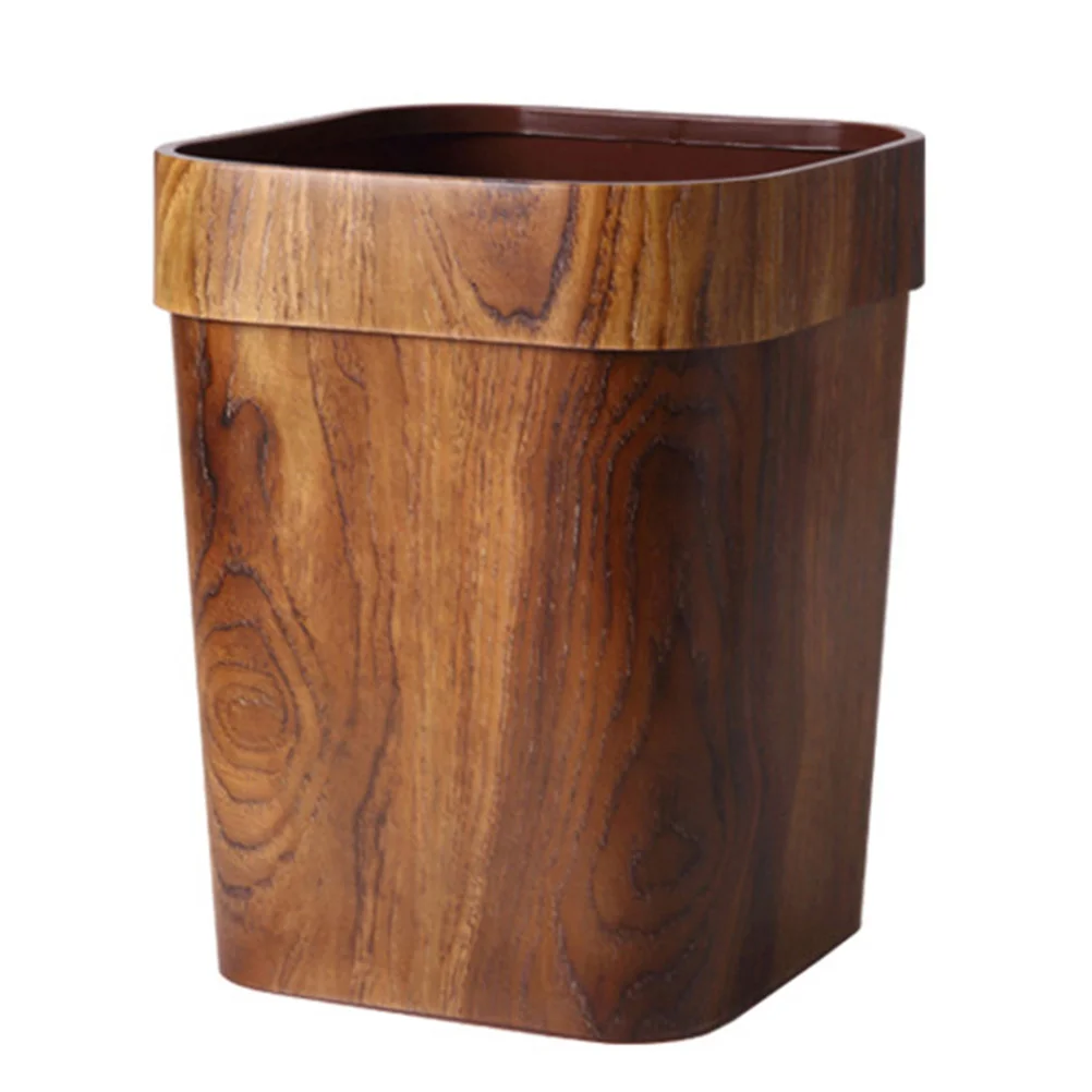 

Trash Can Bin Garbage Waste Kitchen Container Basket Wastebasket Wood Bathroom Bedroom Wooden Bucket Rubbish Cans Bins Paper