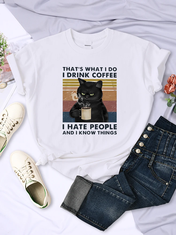 Женская футболка с принтом кофе |