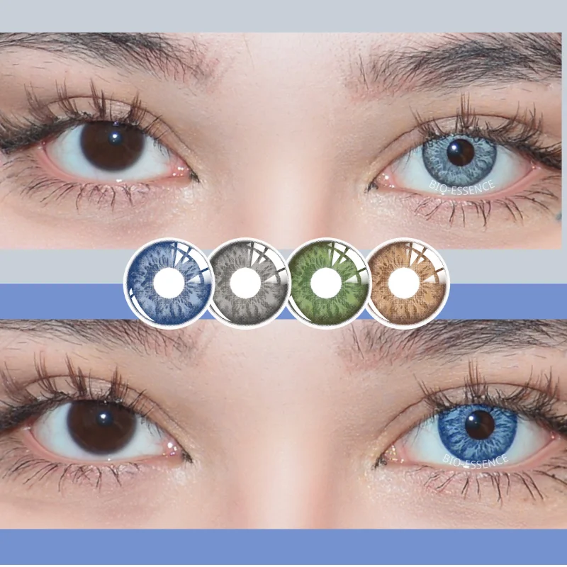 

Bio-essence 1 Pair Colored Contact Lenses for Eyes Russian Girl Blue Lenses Green Eye Lenses Natural Lenses Gray Fashion Lenses