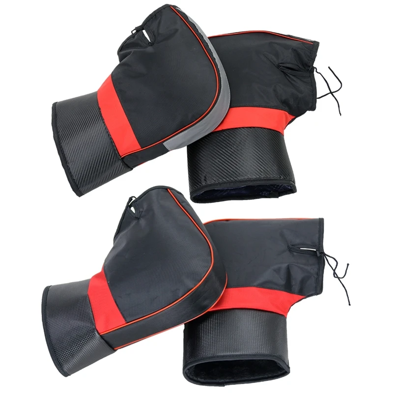 

D7WD Bike Handlebar Mitts Winter Cold Weather Mittens Gloves Rainproof Unisex Bicylce Hands Warmer Cover for Mountain Cycling