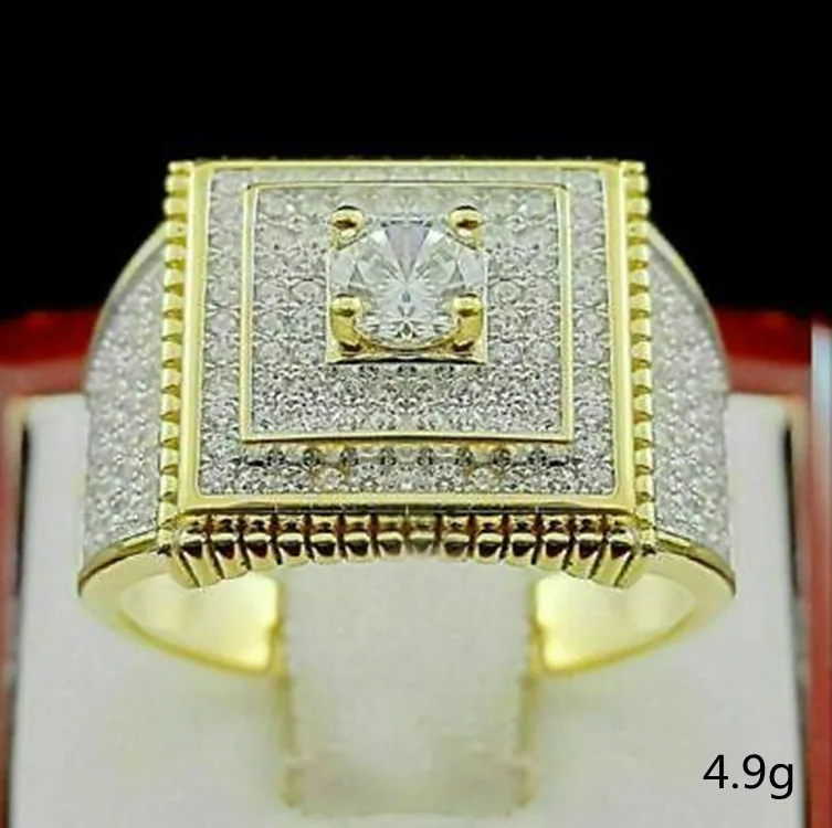 

Punkboy Fashion Men's Ring Punk Style Wide Face Imitation Gold Ring Domineering Trend Boy Jewelry Factory Direct Supply