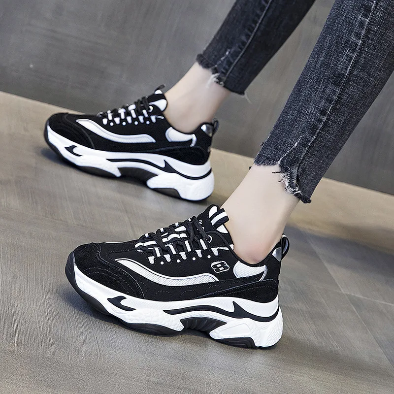 Spring Tide Increased Leisure and Comfortable Running Sneakers New Dad Shoes Women