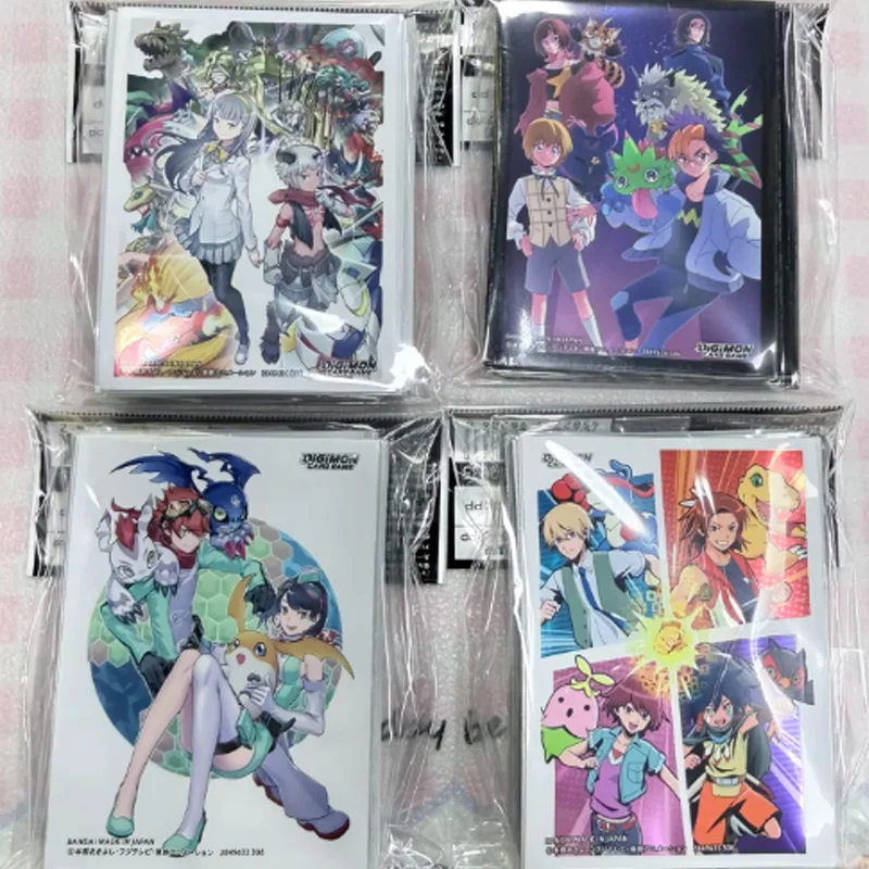 Фото Новые официальные протекторы для карт Bandai DTCG Vol.3 (60 шт., 4 дизайна) Digimon Savers Beatbreak, аниме-протекторы для карт, изысканный подарок, игрушки, 2026 год №2