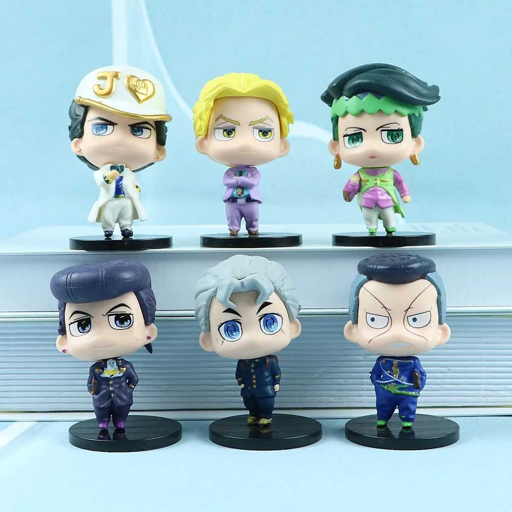 Фото 7-8 см 5 шт./компл. аниме JoJo Bizarre Adventure Q версия фигурки героев ПВХ модель игрушки куклы украшения коллекционный подарок №2