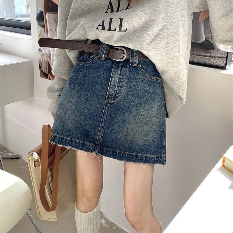 

Summer Streetwear Jeans Mini Skirts Women Harajuku Vintage Y2K Hight Waist Skirt Woman Clubwear Fashion Denim Short Skirt
