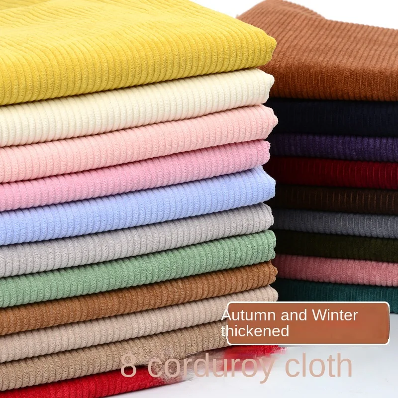 

Manufacturer's straight hair Corduroy fabric striped coat garment shirt cotton padded jacket sofa velvet fabric fabric