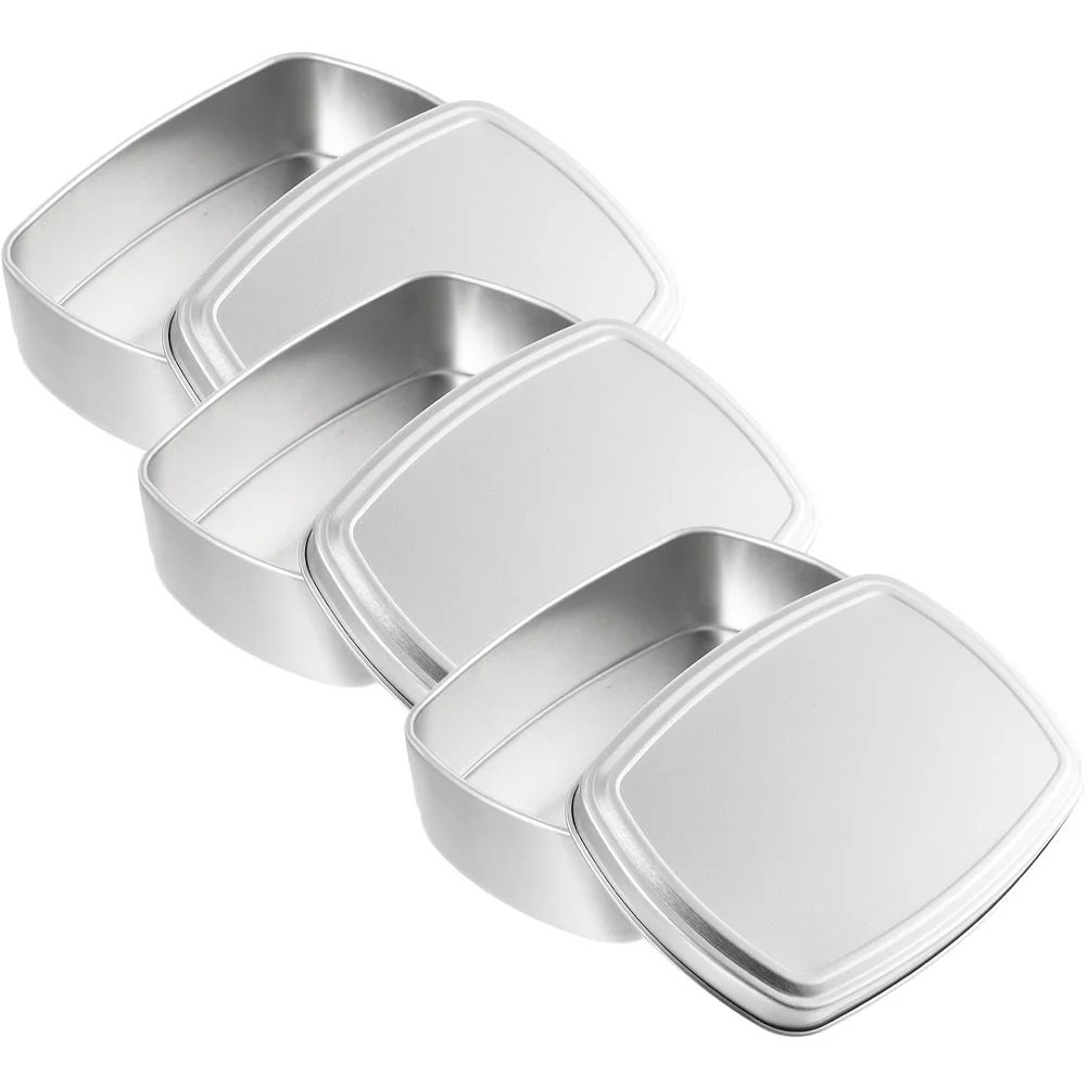 

Box Soap Aluminum Metal Case Tin Tins Rectangular Container Travel Cans Candy Holder Storage Empty Jar Packaging Bar Tea