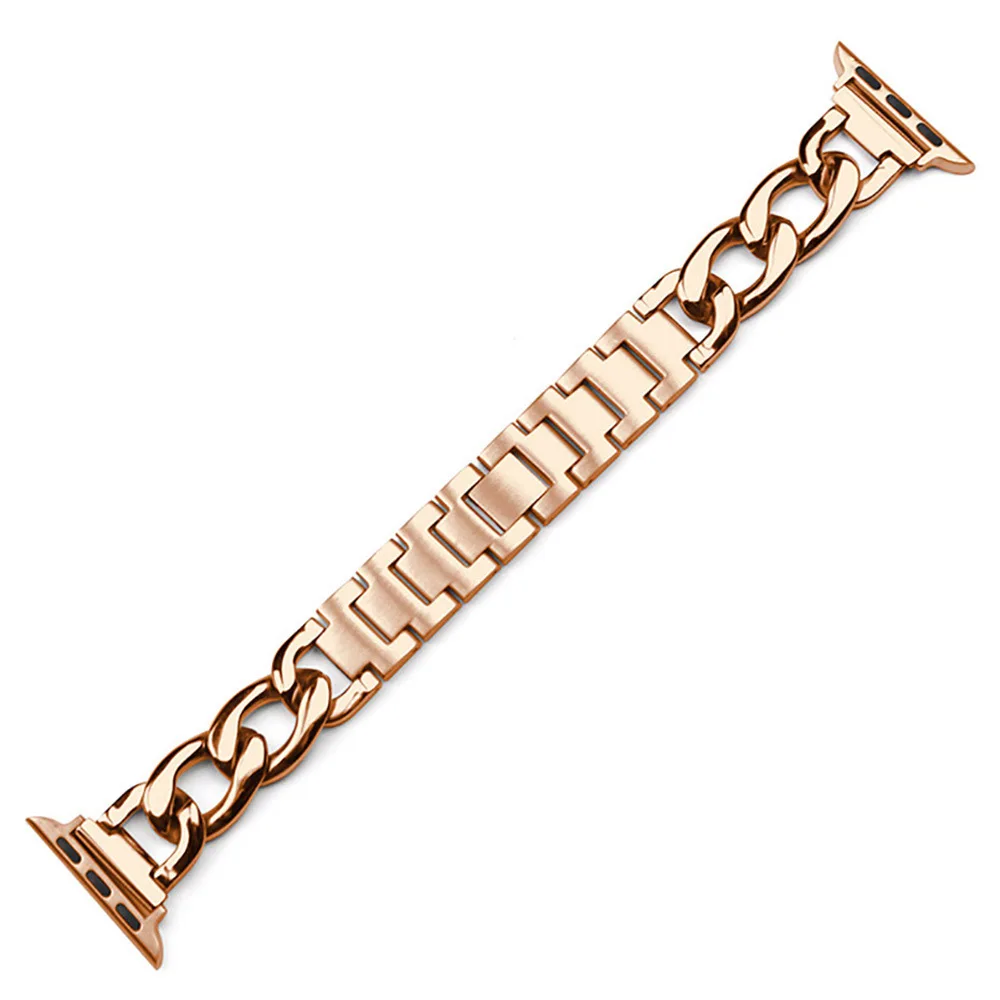

Single Row Denim Strap for Apple Watch Band 38mm 42mm 40mm 44mm 41mm 45mm Metal Zinc Alloy iWatch Series 1 2 3 4 5 6 7 SE Strap