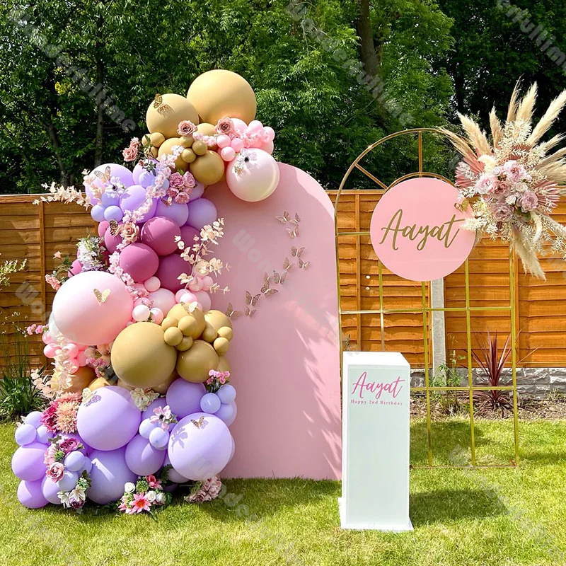 

107pc Baby Shower Balloon Arch Rose Pink Sand Brown Pastel Balloons Gender Reveal Birthday Party Kit Wedding Retro Bridal Shower