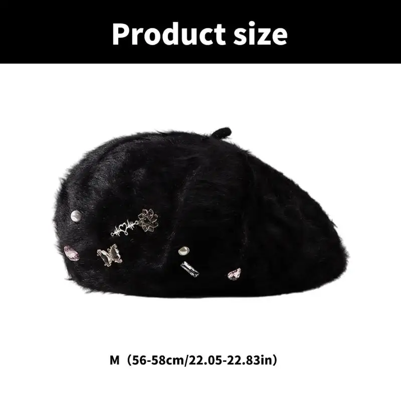 X5QE модные береты с жемчугом элегантный головной убор бабочкой аксессуар для
