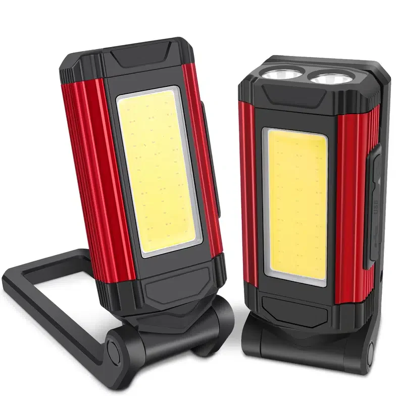 

HMTX 2000 Lumens Camping Outdoor COB Work Light USB Long Lasting Rechargeable Lamp LED Flashlight Portable Lantern Torch Power B