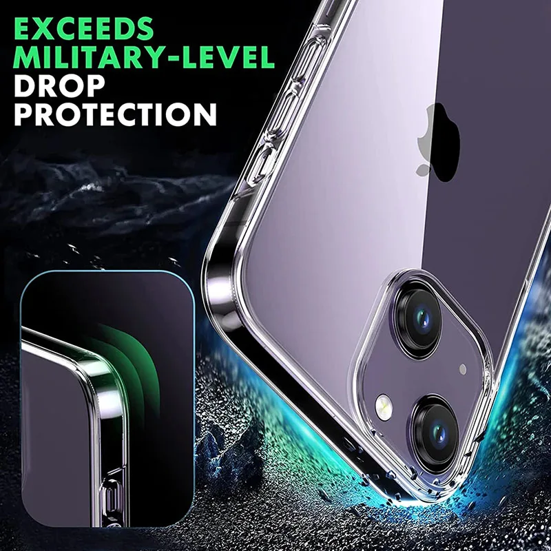 Защитный чехол на 360 градусов для всего тела передняя и задняя часть iPhone 16 15 12 13 14 11