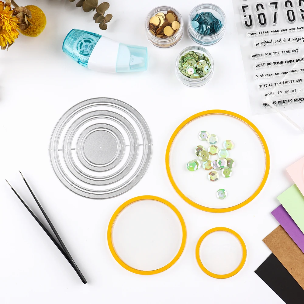 Круглые шейкеры для скрапбукинга 1 75/2 75/3 75 дюймов 6 шт